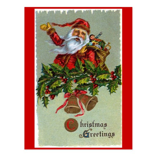 Santa Claus Christmas Greeting Postcard