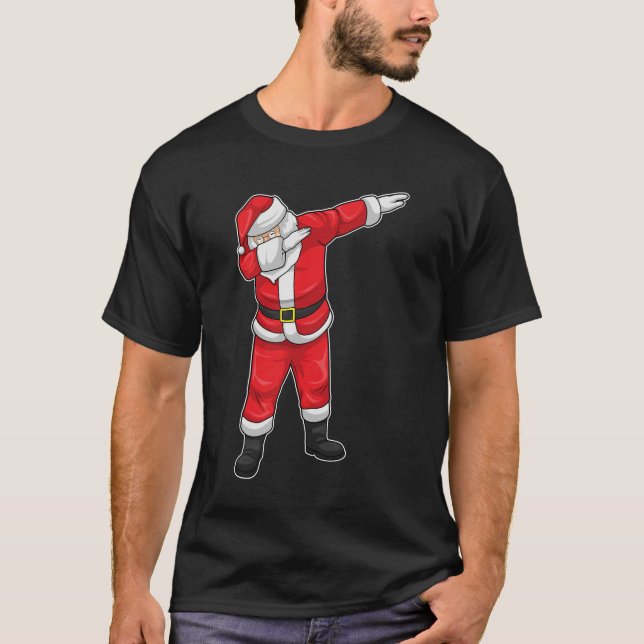 Santa Claus Christmas Hip Hop Dance Dab T-Shirt (Front)