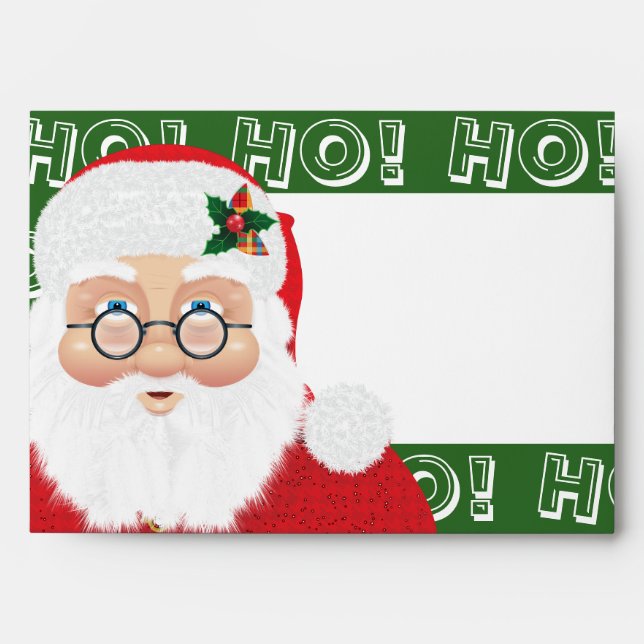 Santa Claus Christmas Holiday Envelope (Front)
