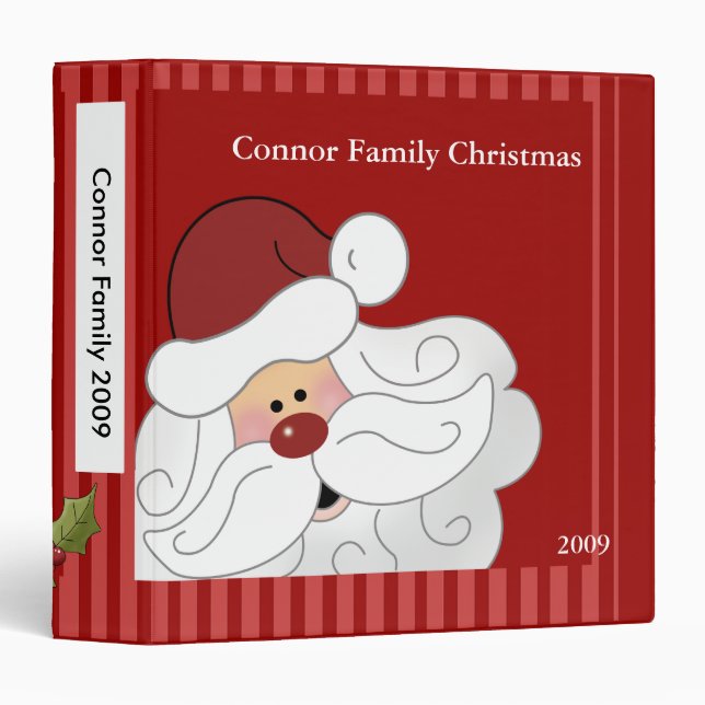 Santa Claus Christmas Holiday Family Photo album Binder (Front/Spine)