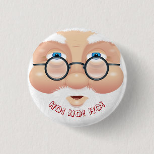 Santa Claus Christmas Holiday Party 1 Inch Round Button