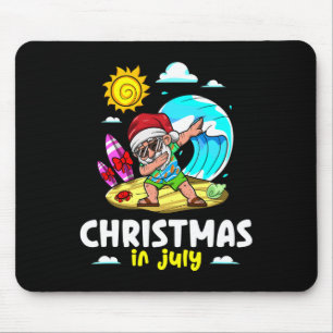 Santa Claus Christmas In July Celebration Summer V Mouse Pad
