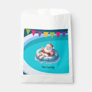 Santa Claus Christmas in July Pool Party  Favour Bag