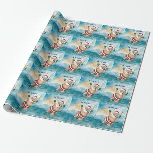 SANTA CLAUS Christmas in July Wrapping Paper