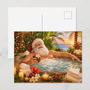 Santa Claus Christmas in Spa for Spa Lovers Postcard