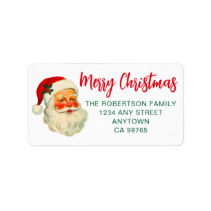 Santa Claus Christmas Label