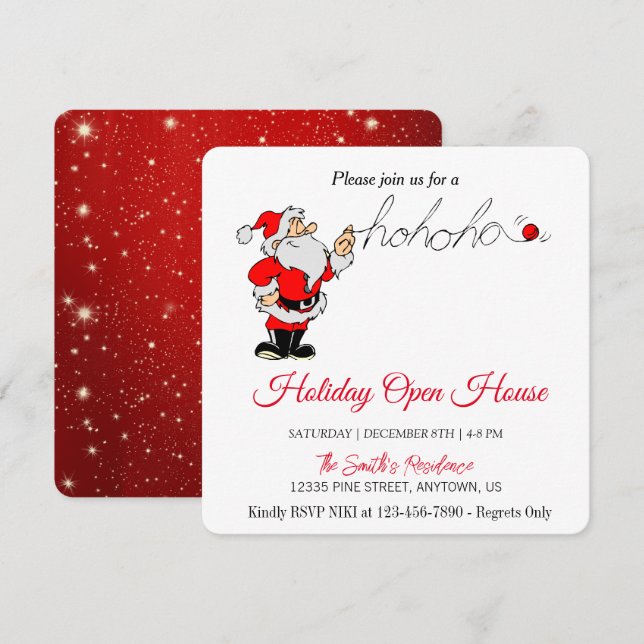 Santa Claus, Christmas magic Holiday Card (Front/Back)