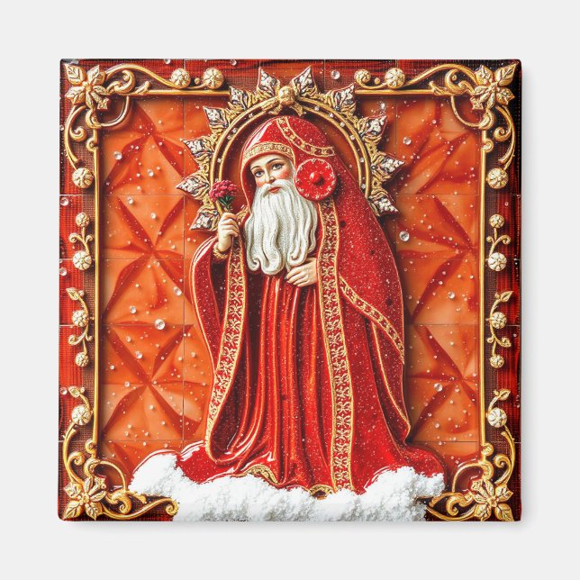 Santa Claus Christmas Magnet (Front)