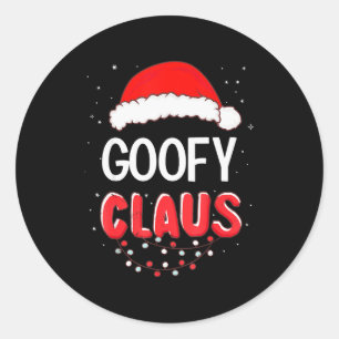 Santa Claus Christmas Matching Costume  Classic Round Sticker