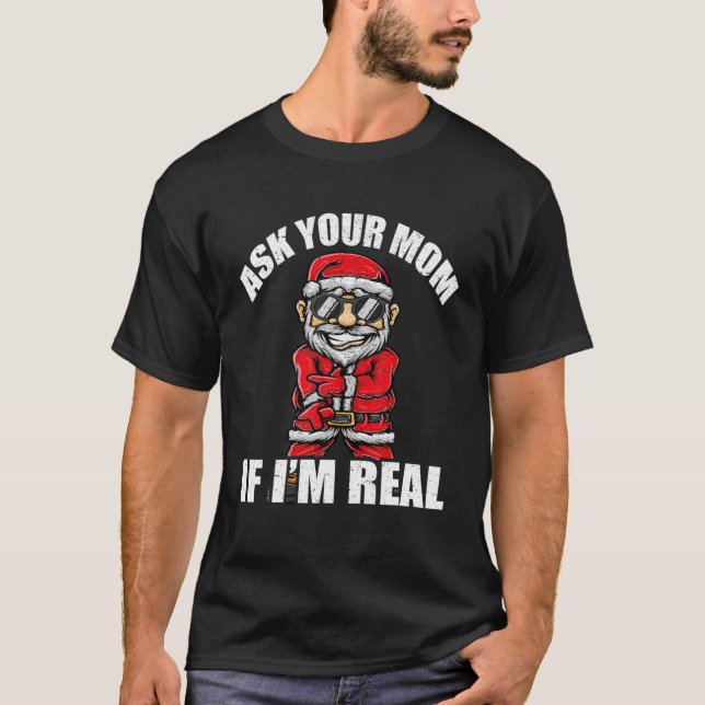 Santa Claus Christmas Naughty Adult Santa Claus Pa T-Shirt (Front)