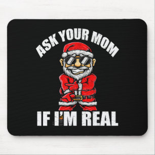 Santa Claus Christmas Naughty Shirt Adult Santa Cl Mouse Pad