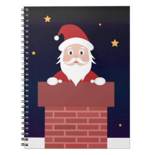 Santa Claus Christmas night down the Chimney Notebook