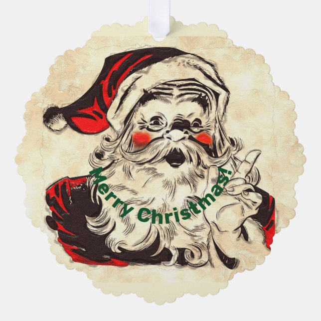 Santa Claus - Christmas  Ornament Card (Front)