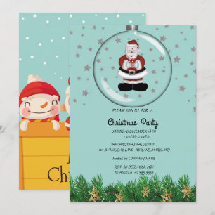 Santa Claus Christmas Party Invitation