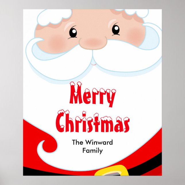 Santa Claus Christmas Party Sign (Front)