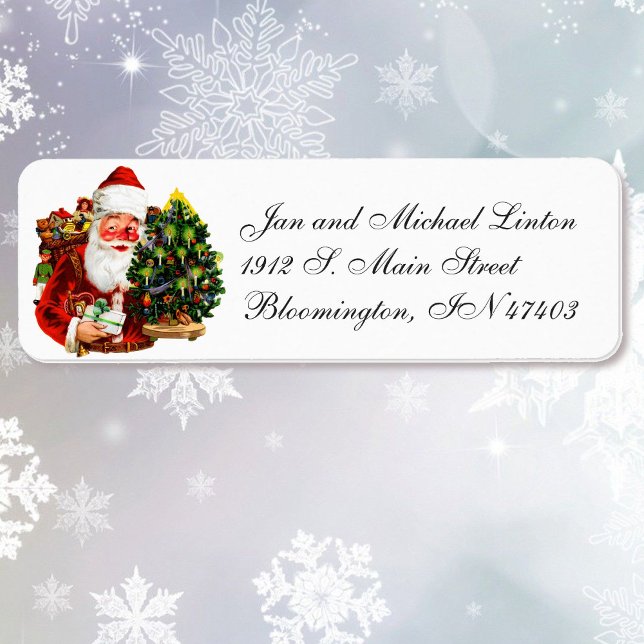 Santa Claus Christmas Personalize Return Address (Creator Uploaded)