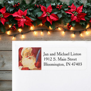 Santa Claus Christmas Personalize Return Address