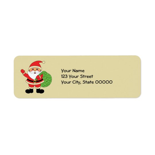 Santa Claus Christmas Return Address Label