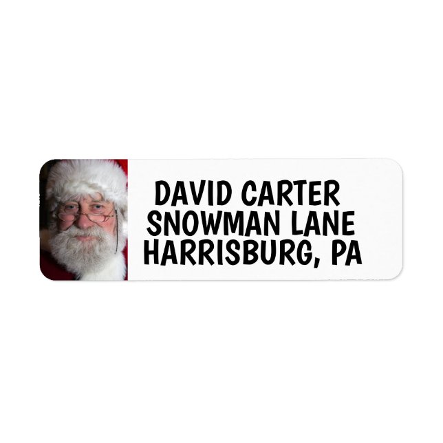 SANTA CLAUS CHRISTMAS RETURN ADDRESS LABELS (Front)