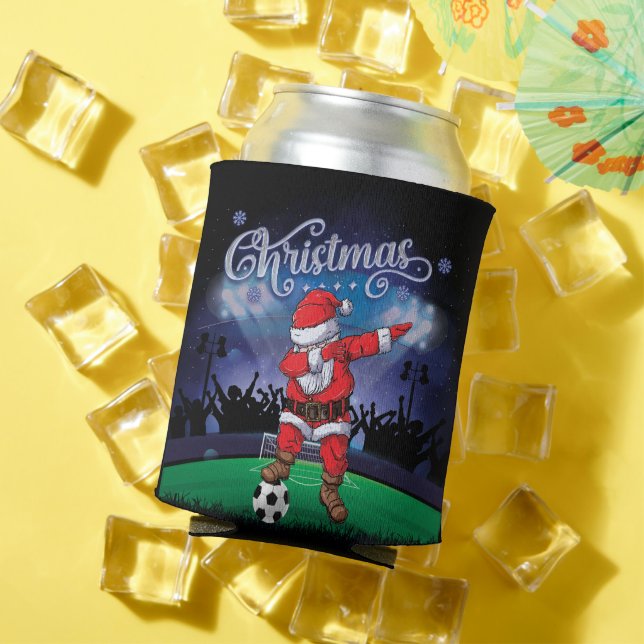  Santa Claus Christmas Soccer Mug Can Cooler (In Situ Summer)
