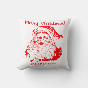 Santa Claus Christmas Throw Pillow