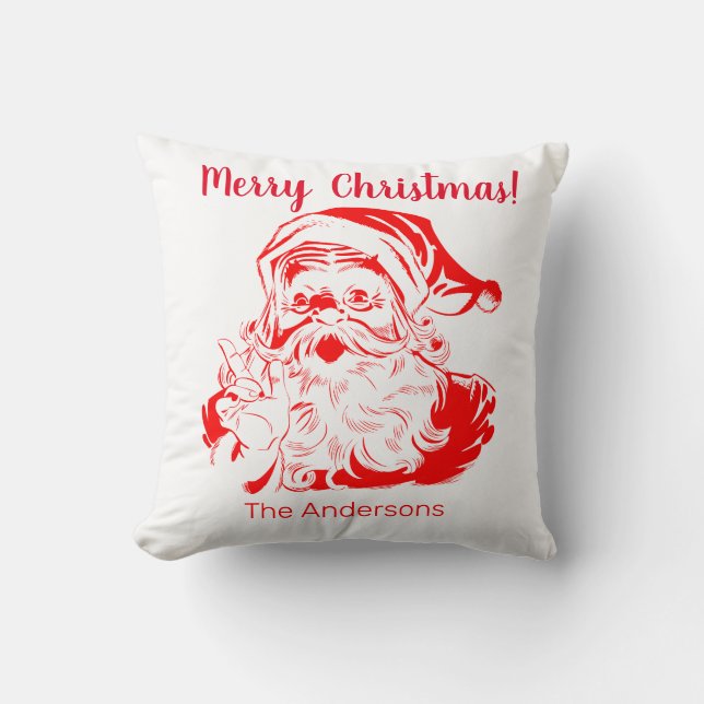 Santa Claus Christmas   Throw Pillow (Front)