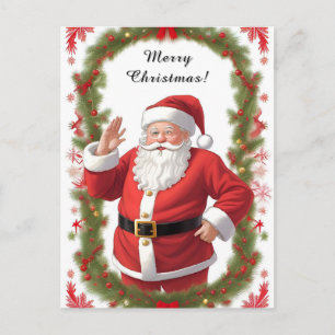❄️ Santa Claus Christmas Tree Moment 🎄 Festive  Postcard