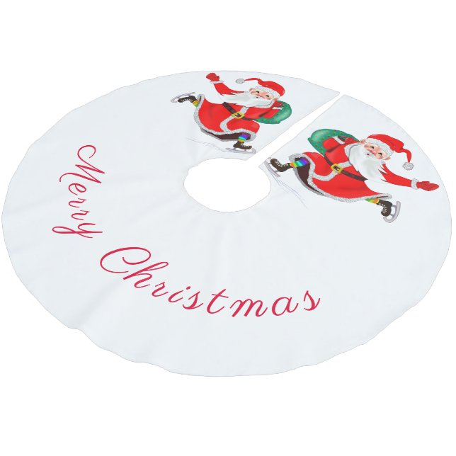 Santa Claus Christmas Tree Skirt (Angled)