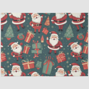 Santa Claus Christmas Trees Presents Christmas Tissue Paper