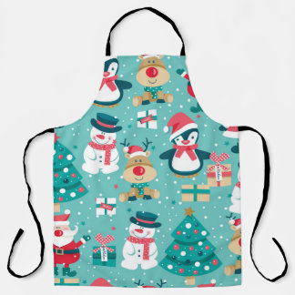Santa Claus Christmas Vintage Pattern Apron