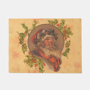 Santa Claus Christmas Vintage Portrait Doormat