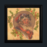 Santa Claus Christmas Vintage Portrait Gift Box<br><div class="desc">Christmas Vintage Santa Claus Portrait - A beautiful old fashioned antique portrait of Jolly Santa Claus St. Nick. The santa claus portrait for christmas is by J.C. Leyendecker,  1907</div>