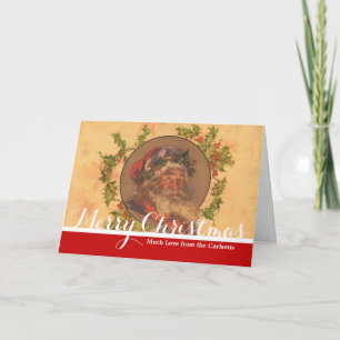 Santa Claus Christmas Vintage Portrait Holiday Card
