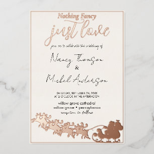 Santa Claus Christmas Wedding Foil Invitation