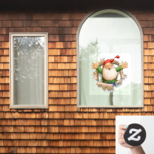 Santa Claus Christmas Window Decor Window Cling