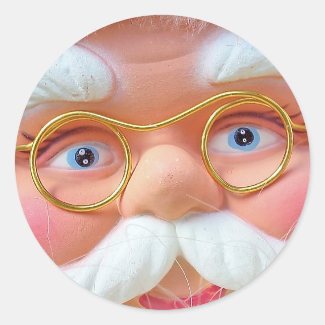Santa Claus Classic Round Sticker (Front)