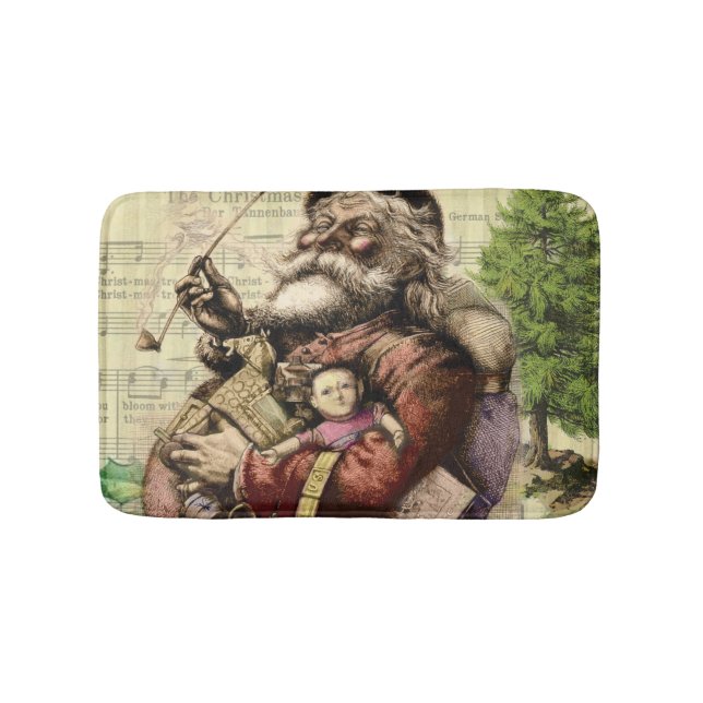 Santa Claus Classic Thomas Nast Illustration  Bath Mat (Front)