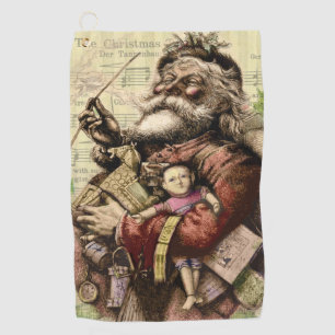 Santa Claus Classic Thomas Nast Illustration  Golf Towel