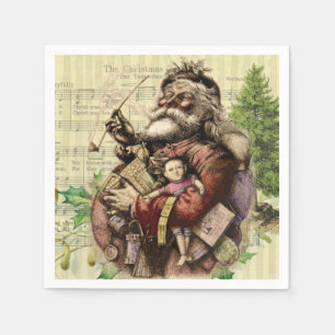 Santa Claus Classic Thomas Nast Illustration Napkin