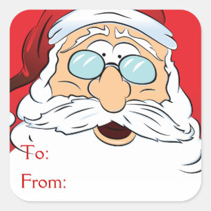 Santa Claus Close-up Square Sticker