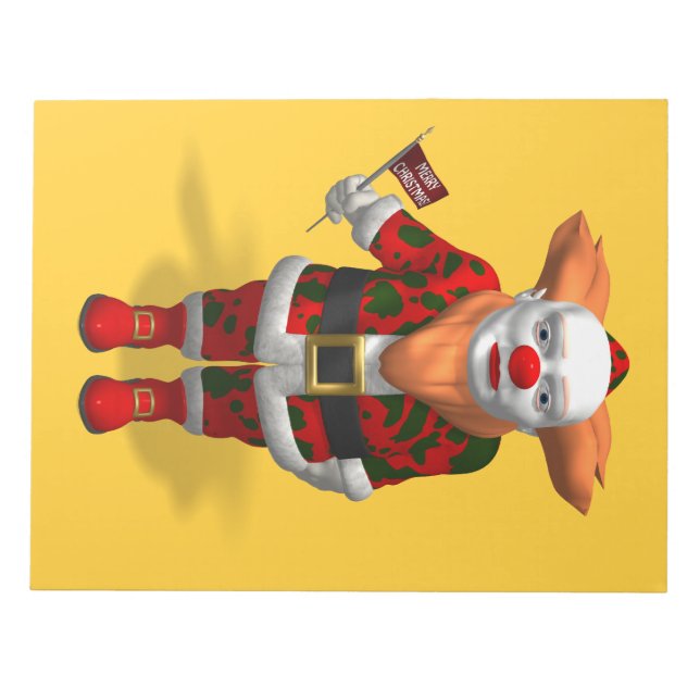 Santa Claus Clown Notepad (Front)