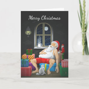 Santa Claus Coffee Time Card