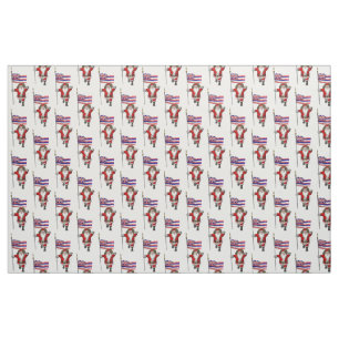 Santa Claus Comes To Hawaii Fabric