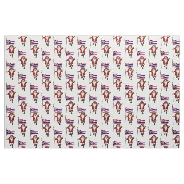Santa Claus Comes To Hawaii Fabric (Fat Quarter)