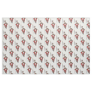 Santa Claus Comes To Illinois Fabric