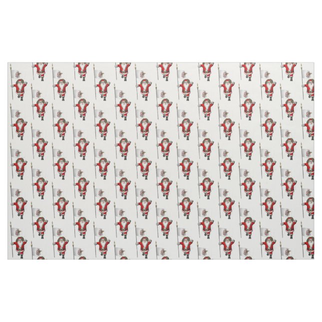 Santa Claus Comes To Illinois Fabric (Fat Quarter)