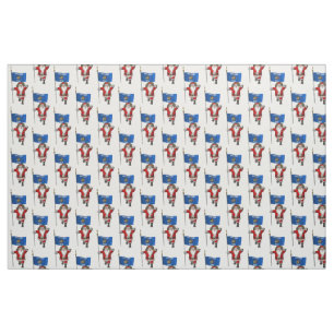 Santa Claus Comes To Wisconsin Fabric