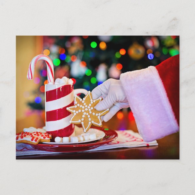 santa claus cookies carte postale (Devant)