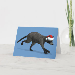 Santa Claus Coon Holiday Card
