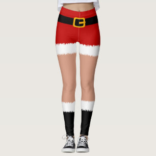 Santa Claus Costume Christmas Leggings